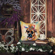 Load image into Gallery viewer, Boxer Hippie Dawg Fabric Decorative Pillow