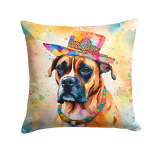 Load image into Gallery viewer, Boxer Hippie Dawg Fabric Decorative Pillow