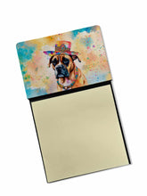 Load image into Gallery viewer, Boxer Hippie Dawg Sticky Note Holder- Refiilable Desk Accessory Note Pad