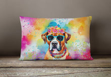 Load image into Gallery viewer, Boxer Hippie Dawg Fabric Decorative Pillow