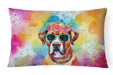 Load image into Gallery viewer, Boxer Hippie Dawg Fabric Decorative Pillow