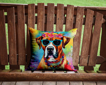 Load image into Gallery viewer, Boxer Hippie Dawg Throw Pillow - 14x14 Decorative Pillow – Art for Your Home &amp; Patio