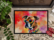 Load image into Gallery viewer, Boxer Hippie Dawg Doormat - 24x36 Decorative Floor Mat – Indoor/Outdoor Rug with Artistic Flair