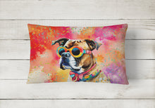 Load image into Gallery viewer, Boxer Hippie Dawg Fabric Decorative Pillow
