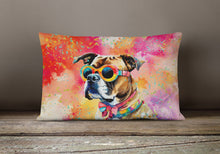 Load image into Gallery viewer, Boxer Hippie Dawg Fabric Decorative Pillow