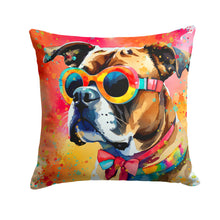 Load image into Gallery viewer, Boxer Hippie Dawg Throw Pillow - 14x14 Decorative Pillow – Art for Your Home &amp; Patio