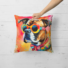 Load image into Gallery viewer, Boxer Hippie Dawg Fabric Decorative Pillow