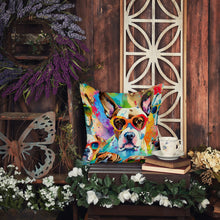 Load image into Gallery viewer, Boxer Hippie Dawg Fabric Decorative Pillow