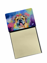 Load image into Gallery viewer, English Bulldog Hippie Dawg Sticky Note Holder- Refiilable Desk Accessory Note Pad