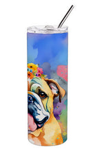 Load image into Gallery viewer, English Bulldog Hippie Dawg Stainless Steel Skinny Tumbler