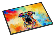 Load image into Gallery viewer, Bullmastiff Hippie Dawg Doormat - 18X27 Indoor / Outdoor Rug | Made in USA