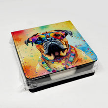 Load image into Gallery viewer, Bullmastiff Hippie Dawg PU Leather Note Paper Holder