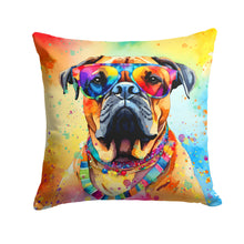 Load image into Gallery viewer, Bullmastiff Hippie Dawg Throw Pillow - 14x14 Decorative Pillow – Art for Your Home &amp; Patio