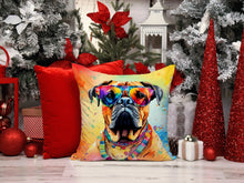 Load image into Gallery viewer, Bullmastiff Hippie Dawg Fabric Decorative Pillow