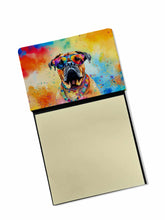 Load image into Gallery viewer, Bullmastiff Hippie Dawg Sticky Note Holder- Refiilable Desk Accessory Note Pad