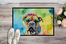 Load image into Gallery viewer, Bullmastiff Hippie Dawg Doormat - 24x36 Decorative Floor Mat – Indoor/Outdoor Rug with Artistic Flair