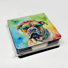 Load image into Gallery viewer, Bullmastiff Hippie Dawg PU Leather Note Paper Holder