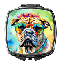 Load image into Gallery viewer, Bullmastiff Hippie Dawg Compact Mirror – Stylish Purse Mirror with Artistic Covers