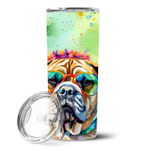 Load image into Gallery viewer, Bullmastiff Hippie Dawg Stainless Steel Skinny Tumbler