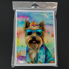 Load image into Gallery viewer, Cairn Terrier Hippie Dawg Greeting Cards - Blank Note Cards – 8-Pack of Artist-Designed Cards with Envelopes