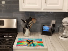 Load image into Gallery viewer, Cairn Terrier Hippie Dawg Glass Cutting Boards – Durable, Decorative Kitchen Art Large