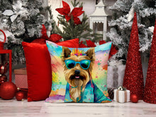 Load image into Gallery viewer, Cairn Terrier Hippie Dawg Fabric Decorative Pillow