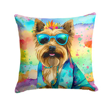 Load image into Gallery viewer, Cairn Terrier Hippie Dawg Fabric Decorative Pillow