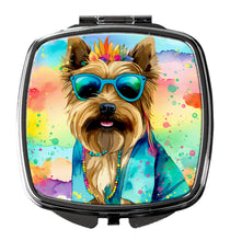 Load image into Gallery viewer, Cairn Terrier Hippie Dawg Compact Mirror – Stylish Purse Mirror with Artistic Covers