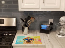 Load image into Gallery viewer, Cairn Terrier Hippie Dawg Glass Cutting Boards – Durable, Decorative Kitchen Art Large