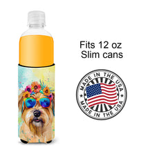 Load image into Gallery viewer, Cairn Terrier Hippie Dawg Slim Can Huggers – Fun, Functional Drink Coolers for Every Occasion