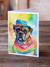 Load image into Gallery viewer, Cane Corso Hippie Dawg Greeting Cards - Blank Note Cards – 8-Pack of Artist-Designed Cards with Envelopes