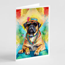 Load image into Gallery viewer, Cane Corso Hippie Dawg Greeting Cards - Blank Note Cards – 8-Pack of Artist-Designed Cards with Envelopes