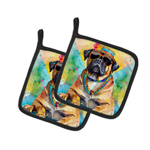 Load image into Gallery viewer, Cane Corso Hippie Dawg Pot Holders - Set of 2 Decorative Kitchen Helpers | Made in the USA