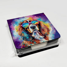 Load image into Gallery viewer, Cavalier Spaniel Hippie Dawg PU Leather Note Paper Holder