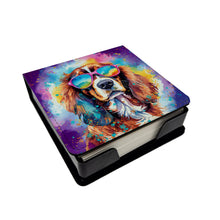 Load image into Gallery viewer, Cavalier Spaniel Hippie Dawg PU Leather Note Paper Holder