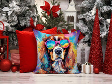 Load image into Gallery viewer, Cavalier Spaniel Hippie Dawg Fabric Decorative Pillow