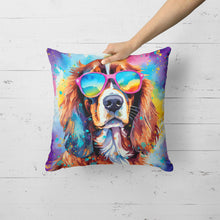 Load image into Gallery viewer, Cavalier Spaniel Hippie Dawg Fabric Decorative Pillow