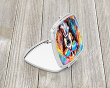 Load image into Gallery viewer, Cavalier Spaniel Hippie Dawg Compact Mirror – Stylish Purse Mirror with Artistic Covers