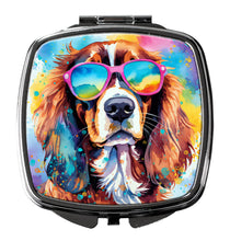 Load image into Gallery viewer, Cavalier Spaniel Hippie Dawg Compact Mirror – Stylish Purse Mirror with Artistic Covers