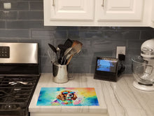 Load image into Gallery viewer, Cavalier Spaniel Hippie Dawg Glass Cutting Boards – Durable, Decorative Kitchen Art Large