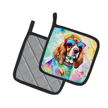 Load image into Gallery viewer, Cavalier Spaniel Hippie Dawg Pot Holders - Set of 2 Decorative Kitchen Helpers | Made in the USA