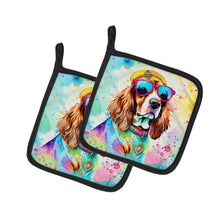 Load image into Gallery viewer, Cavalier Spaniel Hippie Dawg Pot Holders - Set of 2 Decorative Kitchen Helpers | Made in the USA