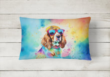 Load image into Gallery viewer, Cavalier Spaniel Hippie Dawg Fabric Decorative Pillow
