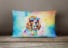 Load image into Gallery viewer, Cavalier Spaniel Hippie Dawg Fabric Decorative Pillow