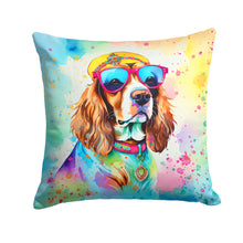 Load image into Gallery viewer, Cavalier Spaniel Hippie Dawg Fabric Decorative Pillow