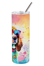 Load image into Gallery viewer, Cavalier Spaniel Hippie Dawg Stainless Steel Skinny Tumbler