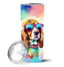 Load image into Gallery viewer, Cavalier Spaniel Hippie Dawg Stainless Steel Skinny Tumbler