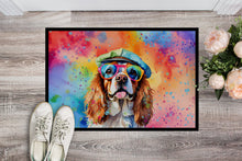 Load image into Gallery viewer, Cavalier Spaniel Hippie Dawg Doormat - 18X27 Indoor / Outdoor Rug | Made in USA