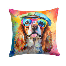 Load image into Gallery viewer, Cavalier Spaniel Hippie Dawg Fabric Decorative Pillow