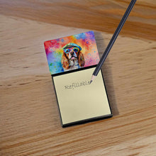 Load image into Gallery viewer, Cavalier Spaniel Hippie Dawg Sticky Note Holder- Refiilable Desk Accessory Note Pad